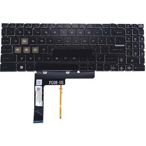 US Backlit Toetsenbord voor MSI voor CYBORG 15 A12U A12V A12UDX A12VF A12VE A12VEK A13VF voor Gaming Laptop Engelse RGB-achtergrondverlichting per toets(Single Color Light)