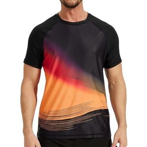 VAYAGER Heren UV-shirt Rash Guard T-shirt Zwemshirt UPF 50+ Badshirts, Sneldrogend, Losse pasvorm, Watersurfshirt