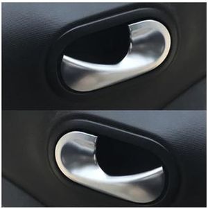 Auto-binnendeurgreep Binnendeurkom Decoratieve Stickers Voor Mercedes Voor Smart 453 Voor Fortwo Voor Forfour QAQMHVCVB(Zilver)