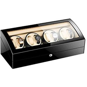 Automatische watchwinder 8+9 horloges opbergdoos Zacht en flexibel horlogekussens Stille motor Pianolak buitenkant