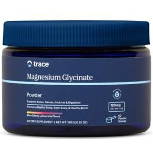 Trace Minerals Magnesium Glycinate Powder, Mixed Berry Lemonade - 180g