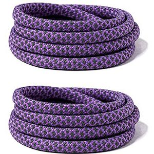 2 paar 5~6 mm dikke duurzame vervangende veters, geschikt for sneakers, trainers, vrijetijdsschoenen, canvas schoenen schoenveters. (Kleur: zwart reflecterend) (Color : Purple Reflective, Size : L