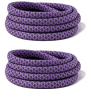 elastische schoenveters Ronde reflecterende 2 paar 5~6 mm dikke duurzame vervangende veters, geschikt for sneakers trainers vrijetijdsschoen, canvas schoenen schoenveter. (Color : Purple Reflective