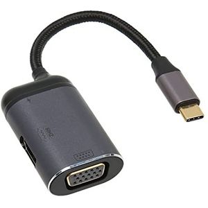 USB C Naar HDMI VGA Adapter, USB C Naar VGA (1920X1200 Bij 60Hz) HDMI (4kx2k Bij 30HZ) Splitter Converter, Ondersteuning PD 100W Output, voor MacBook ChromeBook Pixel, voor