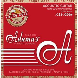 Adamas Akustik-Gitarren Saiten Historic Reissue Phosphor Bronze Round Core Satz Medium .013-.056 - 1919RC