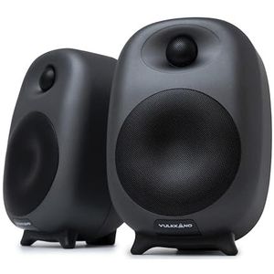 VULKKANO D4 PC-luidsprekers met 10,2 cm (4 inch), vermogen 80 W, Bluetooth, USB A, RCA, Aux, optiek, Sub Out, afstandsbediening, computerluidsprekers met elegant design