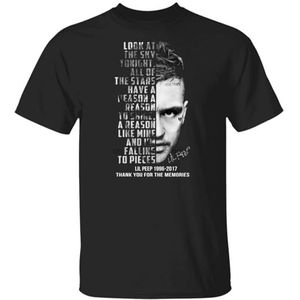 Lil-Peep-Remember-1996-Thonk-You-for-The-Memories-Signoture-T-shirt-men Black XL