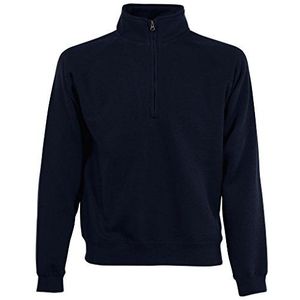 Fruit of the Loom Sweatshirt met ritssluiting voor heren, blauw (Deep Navy 202), XL