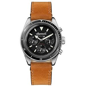 Ingersoll The Scovill Gents Quartz Chronograph Watch I06202 with a Stainless steel case and genuine leather strap