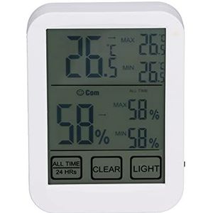 Thermometer Hygrometer, Touchscreen Temperatuur-vochtigheidsmeter Lichtgewicht voor babykamer Gitaarkamer voor kaskelder