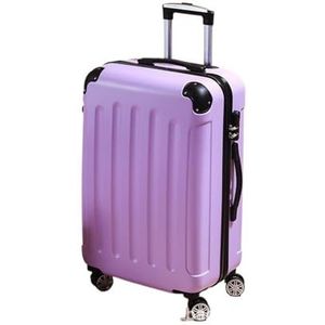 Koffer Geschikt for MAN en vrouwen Reisbagage Zakelijke trolley Koffertas Spinner Boarding Universeel wiel (Color : Purple, Size : 22 inch)