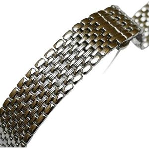 Jeniko Roestvrij Stalen Horlogeband Band 18 Mm 20 Mm 22 Mm Zilver Goud Gepolijst Heren Luxe Vervangende Metalen Horlogeband Armband Compatibel Met Tissot (Color : Silver, Size : 18mm)