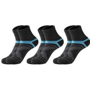 YIJIANUO 3 Pairs Mannen Katoenen Sokken Zwart Sport Sokken Casual Zachte Running Zomer Absorberen Zweet Ademend Mannelijke Sok, 3 donkergrijs, SIZE 38-45