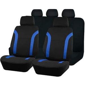 Stoelhoezen Beschermhoezen Universal Sports Polyester Autostoelhoesset Past Op De Meeste Auto's Effen Stof Bicolor Stijlvolle Autostoelbeschermer(Type A Blue 5 seat)