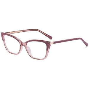 moomoobird Cat Eye glazen anti-blauw licht TR90 glazen montuur mode bril voor vrouwen, Cameo Purple Pink, Large