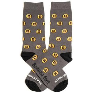 Banana Feet Gamersokken voor dames en heren, grappig en origineel, katoen geborduurd met retro en moderne designs, ideaal als cadeau, Blauw, 41-45 EU