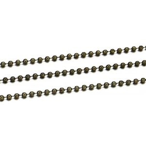 5 m/partij 1,3-2,5 mm goud rhodium koper bulk fijne ketting ketting voor doe-het-zelf sieraden maken benodigdheden kettingen bevindingen accessoires-antiek brons 05-2,0 mm x 5 m