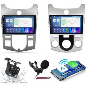 Android 14 Auto Stereo Navi voor K-IA Forte Cerato (2008-2013) 9 ""QLED-scherm Autoradio met draadloze carplay Android Auto GPS Navigatie met Bluetooth 5.0 HIFI FM 5G-WiFi SWC RDS MIC,M100s