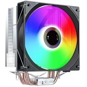ZM400 Snap-on CPU luchtkoeler, 4 warmteslangen, directe aanraking, kleurrijk verlichtingseffect, 12 cm 115x ventilator (ZM400 clip-on versie)