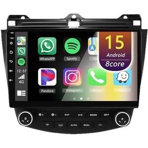 Android Radio voor Honda Accord 7 2003-2007, 10.1 inch Touchscreen Autoradio met Wireless CarPlay Android Auto Bluetooth WIFI(8Core(6+128GB))