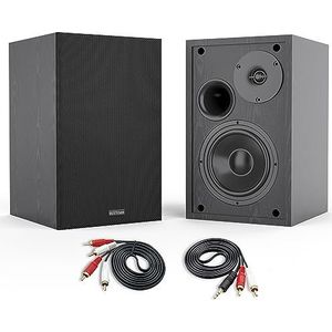 BESTISAN Moderne plankluidspreker met Bluetooth 5.0, 2.0 kanalen, 10,2 cm, zwart