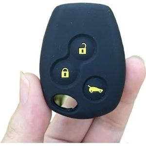 Autosleutel beschermhoes Siliconen Autosleutel Shell Cover Case Protector Holder Skin Voor Duster Voor Logan Voor Fluence Voor Clio Voor Vivaro 3 Knop Sleutel(1 UK)