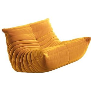 Luie vloerbank Zachte suède stoffen bekleding Stoel Fauteuil Woonkamer 1-zits hoek voor slaapkamer Club 70 * 93 * 85cm oranje