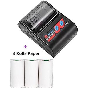 Handheld Inkjet -printer Inkless Draagbare Draadloze Notities Printer 58mm Mini Bluetooth POS Thermisch bon printer papier Niet gemakkelijk te vervagen(Add Paper)