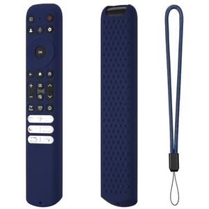 Btkigl Siliconen Afstandsbediening Case Shockproof Beschermhoes Sleeve voor TC L RC813 FMB1/RC923 FMB3/RC902V FMR1 FMR4 FMR5 (Donkerblauw)