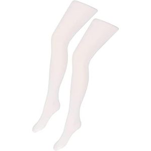 TupTam Meisjes Panty's 40 DEN 2 Pack, Wit, 116-122