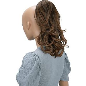CAISHA 30cm Haarstukje Vlecht Paardenstaart Haarextensies Volumineus Golvend Bruin Mix H97