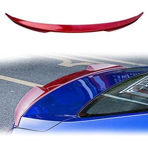 V Type Kofferbak Spoiler Wing Carbon Fiber Look Zwart Achterklep Trim Splitter Lip Voor H&onda Voor Accord 10TH 2018-2022 JDM Versieren (Color : Rot)