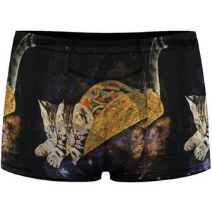 Taco Cats Space Heren Boxer Slips Sexy Shorts Mesh Boxers Ondergoed Ademend Onderbroek Thong