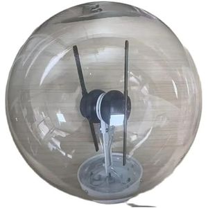 25cm bolvormige transparante afdekking Twee 18cm 3D holografische reclamemachines, 360 graden hangend Levendige beelden