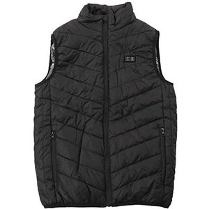 Vest, Zwart Polyester Vezel Elektrisch Verwarmingsvest Verstelbaar Lichtgewicht Verwarmd Jasje voor Outdoor Camping Wandelen (3XL)