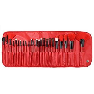 Makkelijk te gebruiken Professionele kwaliteit Cosmetische Hoogwaardige 24 stuks rode make-up Brush Volledige Set van Makeup Makeup Tools Brush Met Borstel Bag