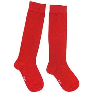 Weri Spezials Kniekousen voor dames in zeer modieuze kleuren, goede pasvorm en zacht katoen., rood, 39-42 EU