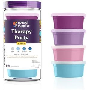 Special Supplies Therapie stopverf voor kinderen en volwassenen - resistieve hand oefening stress therapie stopverf kit, set van 4 sterktes, drie ons van elke stopverf
