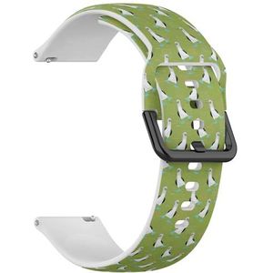 Compatibel met Garmin Forerunner 245 / 245 Music / 645/645 Music / 55 (Blue Footed Boobies Galapagos Islands) 20 mm zachte siliconen sportband armband armband