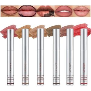 Upgrade 6 Kleuren Peel Liner Set: Off Hyaluronzuur & Vitamine E Lip Stain, Lip Makeup Gift voor Vrouwen