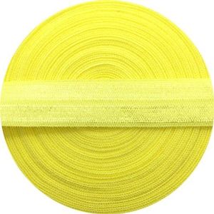 10/15/20/25mm elastisch lint veelkleurige vouw over spandex elastische band voor het naaien van kanten rand tailleband kledingaccessoire-geel-10mm-5yards