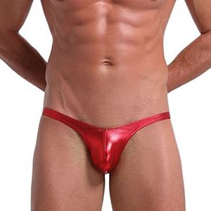 Heren String Badmode Heren Ondergoed Gay Zwemslips Badpak Bikini Badkofferbak,rood,M