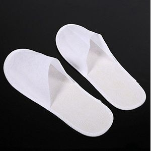 10 paar wegwerppantoffels Wit dichte neus Hotel Travel Spa Home Guest Slipper Shoes