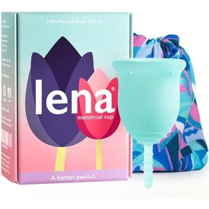 Lena Menstruatiebeker - Herbruikbare Periode Cup - Tampon en Pad Alternatief - Regular Flow - Klein - Turkoois
