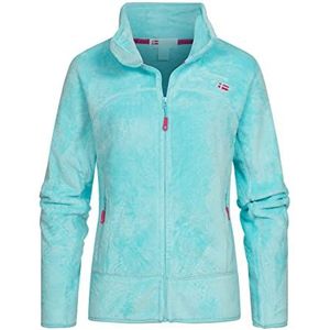 Geographical Norway Upaline Lady - fleecejack dames fijne warme ritssluiting - herfst winter lente warme damesjassen dames - lange mouwen trui bont zacht outdoor comfort, Turkoois, M