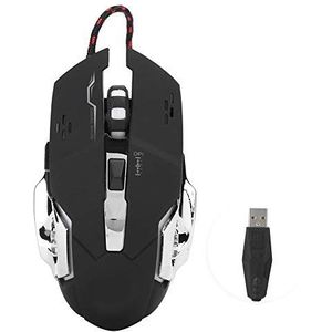 Bedrade Gamingmuis, Ergonomische USB-verlichte Ergonomische Optische Muis Muizen met Ademhalingsverlichting, DPI-aanpassing voor Laptop-pc-computerspellen (Kleurrijke gamingmuis G3)