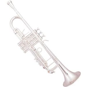 muziekinstrument trompet Bes Goud-koper Verzilverd Trompetinstrument Voor Professionele Uitvoeringen(Color:Silver)