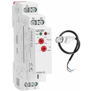 GRB8-01/02 DIN-rail schemerschakelaar foto-elektrische timer lichtsensor relais AC110V-240V Auto AANUIT (Maat: GRB8-01 AC110-240V)