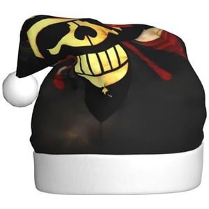 OdDdot Piraten vlag print kerstmuts - volwassenen vakantie kersthoed, nieuwjaarsfeest benodigdheden, geschikt voor volwassen mannen vrouwen