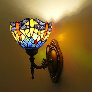 Tiffany Stijl Wandlamp, Wolk Gekleurde Glazen Trap Verlichting Armatuur, Handgemaakte Decoratieve Wandlamp, Gebruikt In Gangen, Gangen, Woonkamer, Slaapkamers